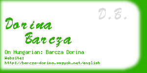 dorina barcza business card